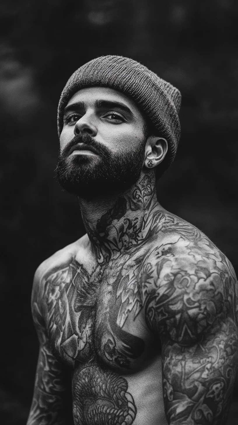 Artistic Ink and Rugged Charm: Embrace the Bold Tattooed Aesthetic