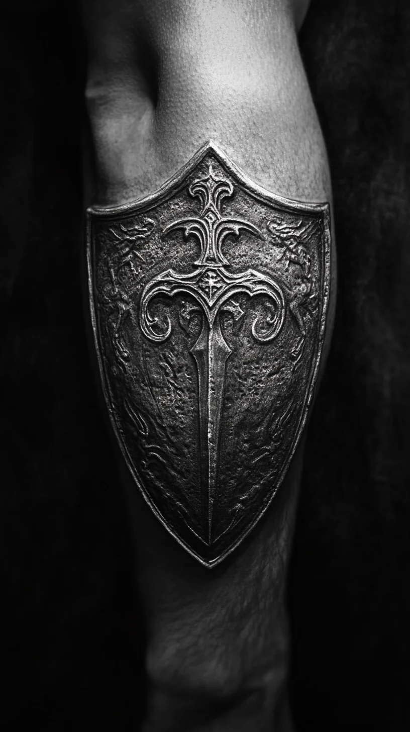 Bold and Fearless: Armor Up with a Stunning Shield Tattoo Design