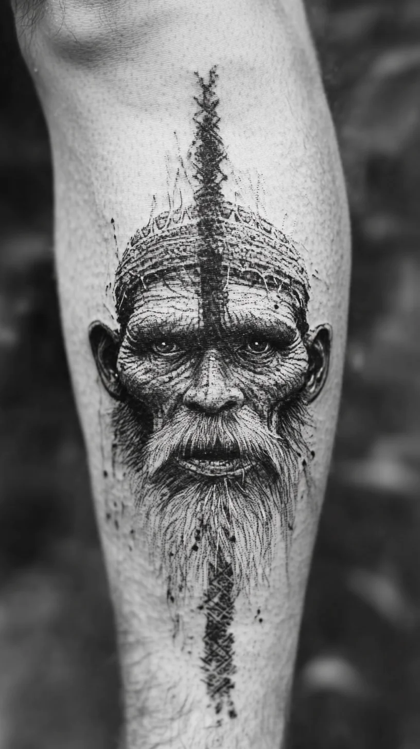 Bold and Timeless: The Majestic Elderly Portrait Tattoo for a Striking Statement