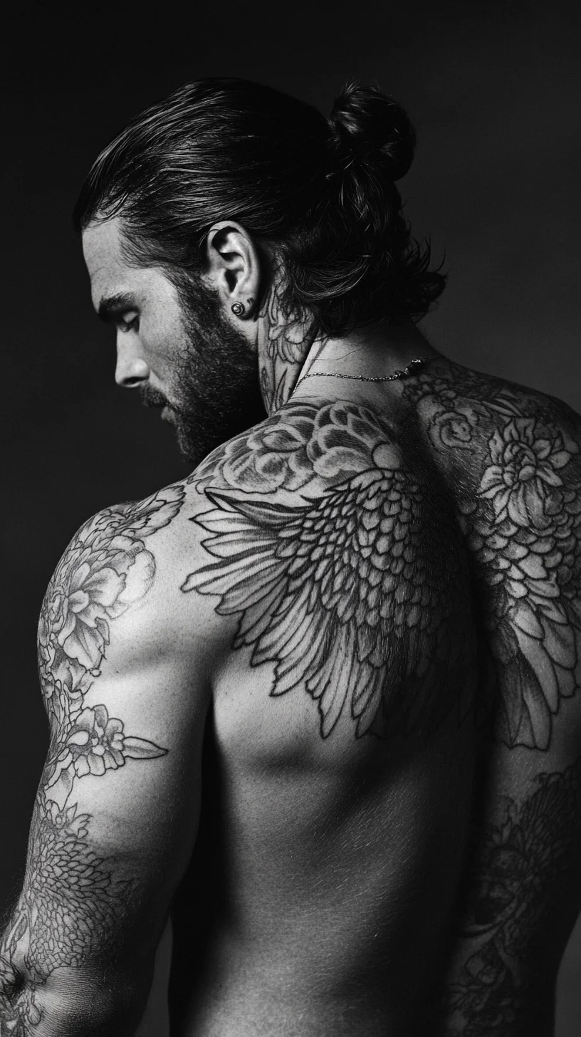 Bold Black Ink: Embrace Strength and Artistry with Winged Tattoos