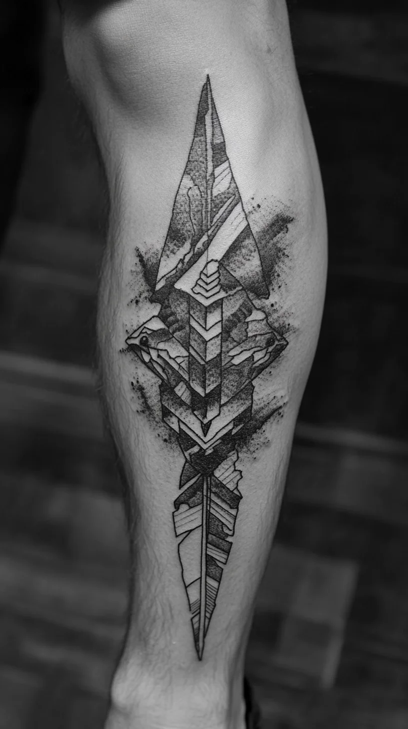 Bold Geometric Arrow Tattoo: A Statement Piece for the Fearless