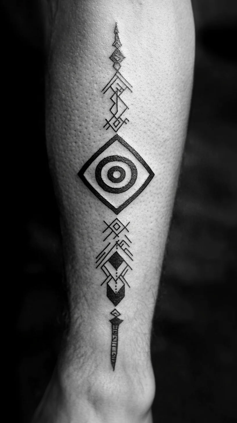 Bold Geometric Tattoo: A Timeless Expression of Minimalism and Style