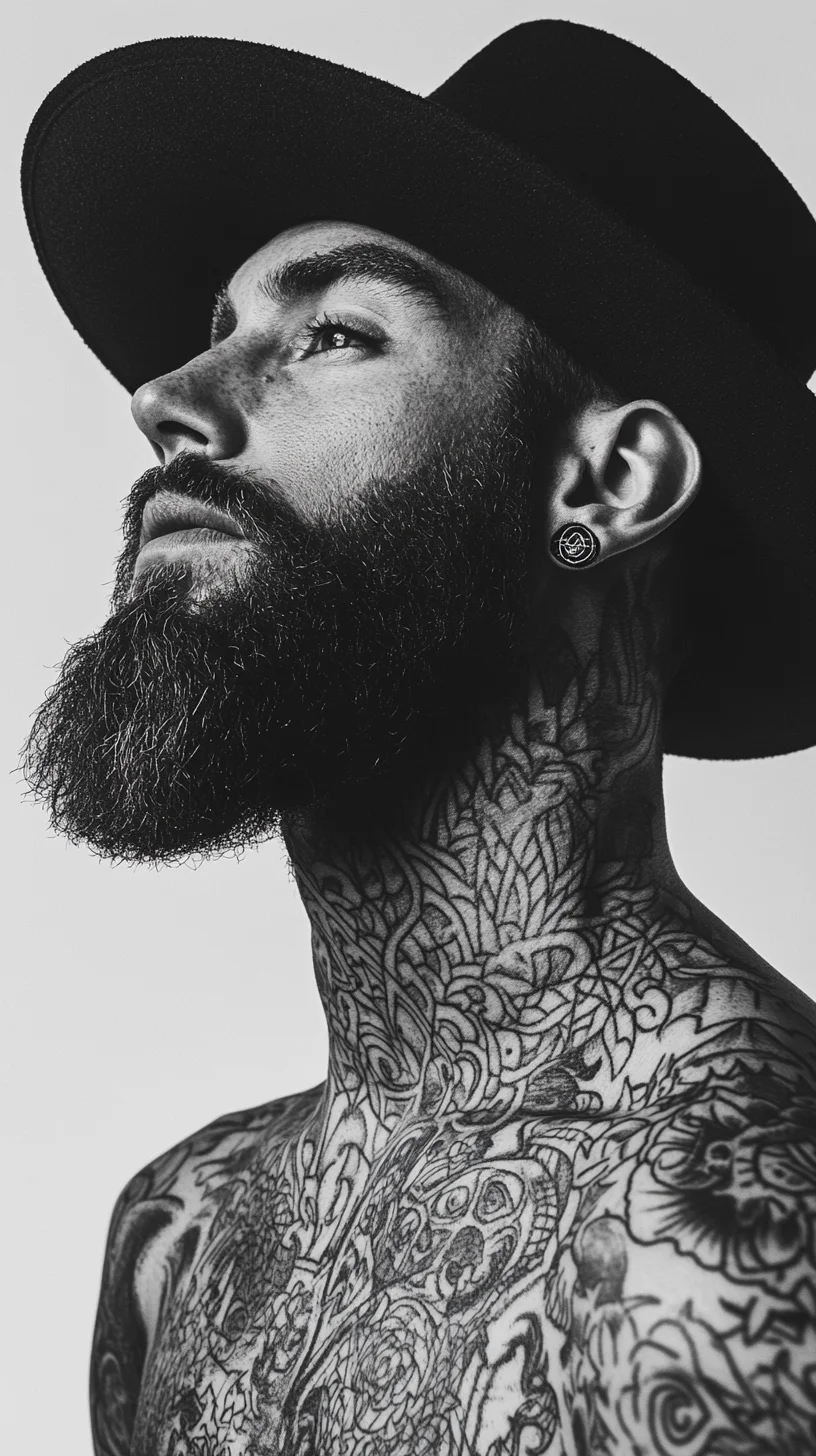 Bold Ink and Stylish Layers: Elevate Your Look with Edgy Tattoos and a Statement Hat