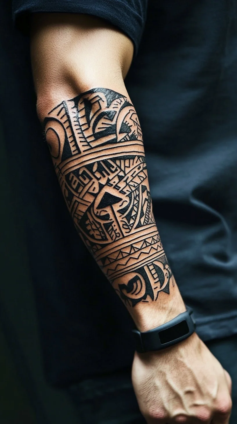 Bold Tribal Patterns: A Dynamic Statement Sleeve Tattoo for Every Adventurer