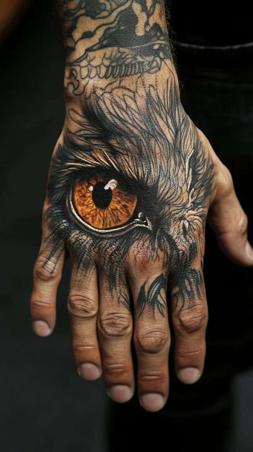 Captivating Owl Eye Tattoo: A Striking Blend of Realism and Detail