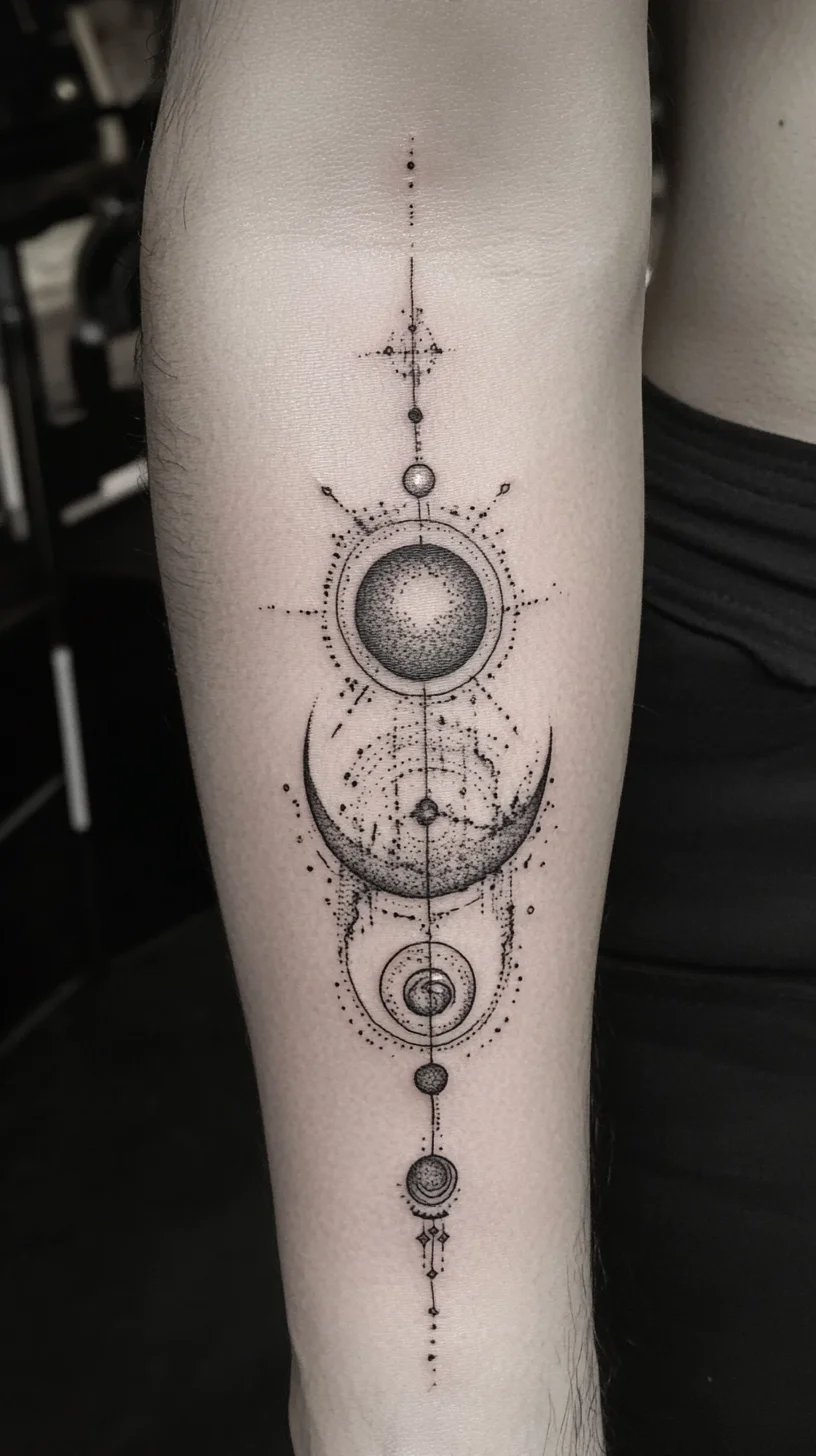 Celestial Symphony: A Stunning Cosmic Tattoo for the Dreamer in You