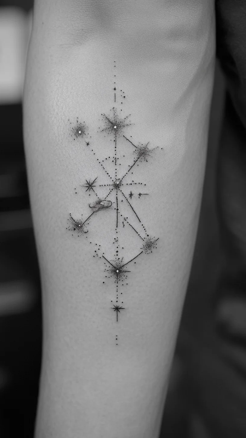 Celestial Wonders: Dazzling Star and Constellation Tattoo Designs