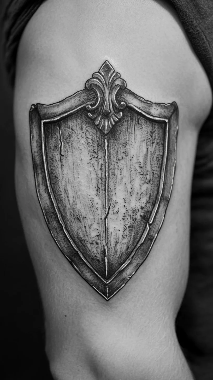 Classic Shield Tattoo: Bold Protection Meets Timeless Elegance