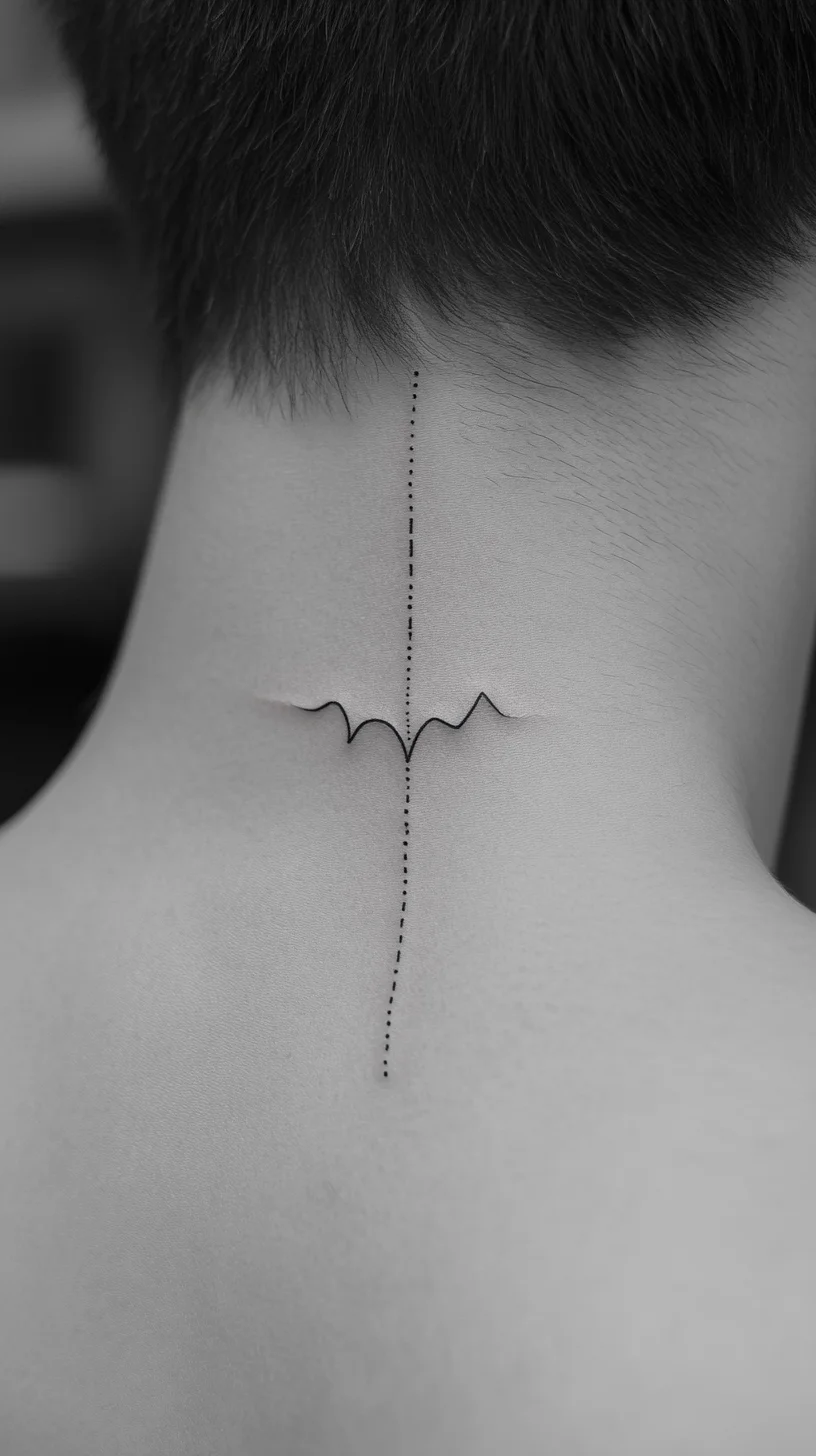 Clean Cut Elegance: Minimalist Line Tattoo for a Chic Edge