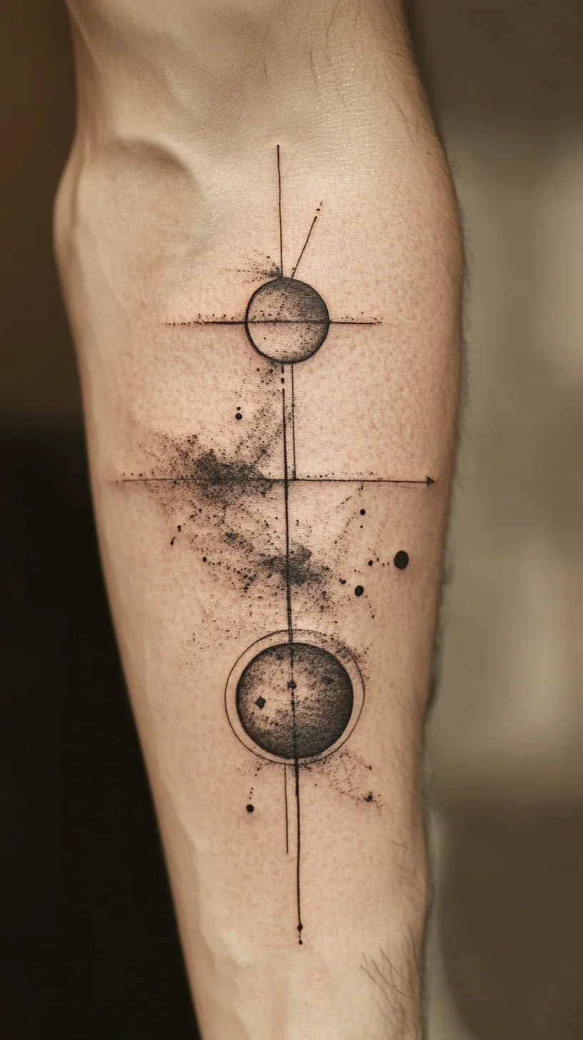 Cosmic Minimalism: The Allure of Geometric Galaxy Tattoos