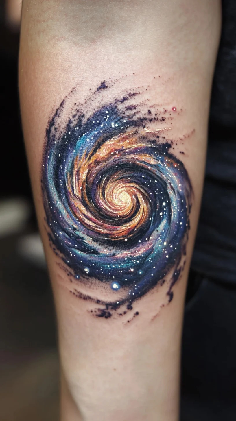 Cosmic Spiral: A Galactic Tattoo That Captures the Beauty of the Universe