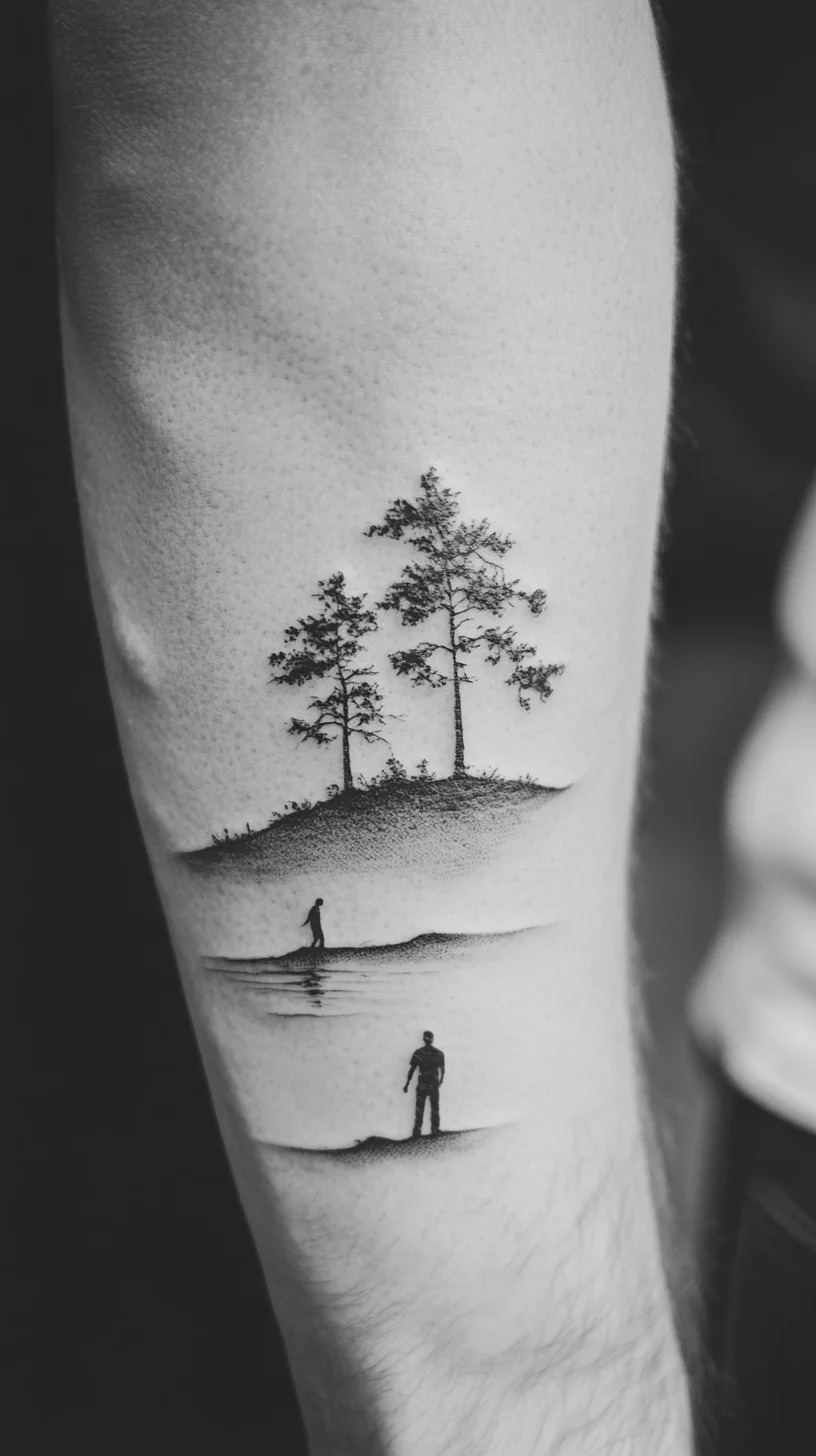 Discover the Serene Landscape Tattoo: Nature Meets Artistry on Skin