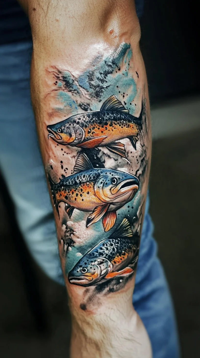 Dive into Nature: Stunning 3D Trout Tattoo for the Outdoor Enthusiast