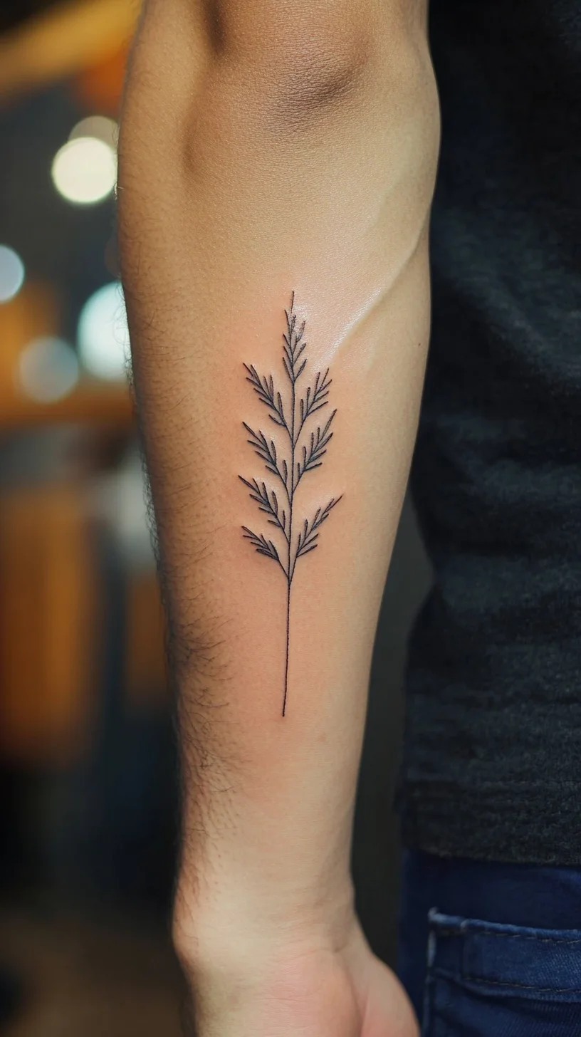 Elegant Botanical Tattoo: A Minimalist Touch of Nature for Every Style