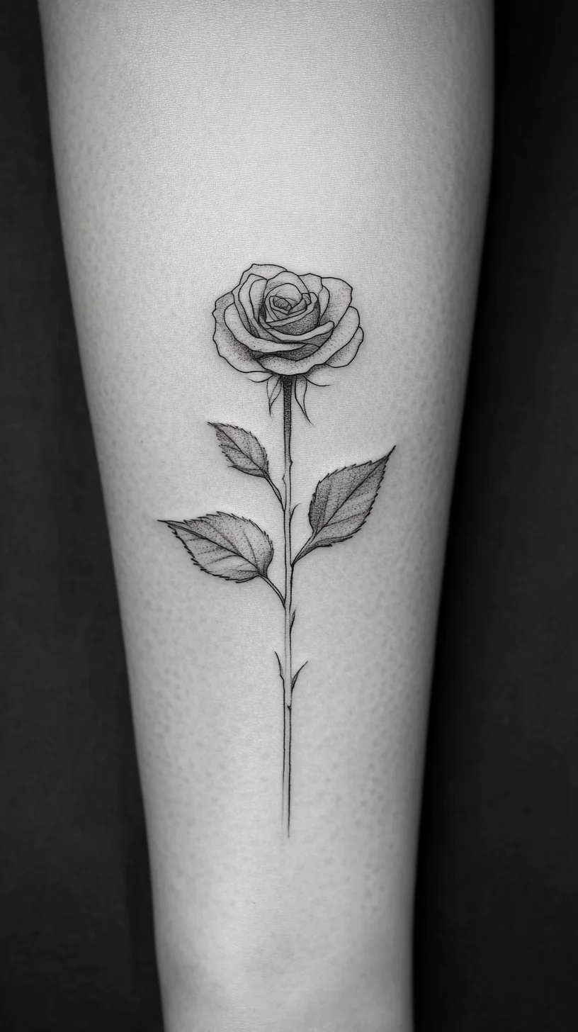 Elegant Ink: Timeless Black Rose Tattoo for the Soulful Aesthetic