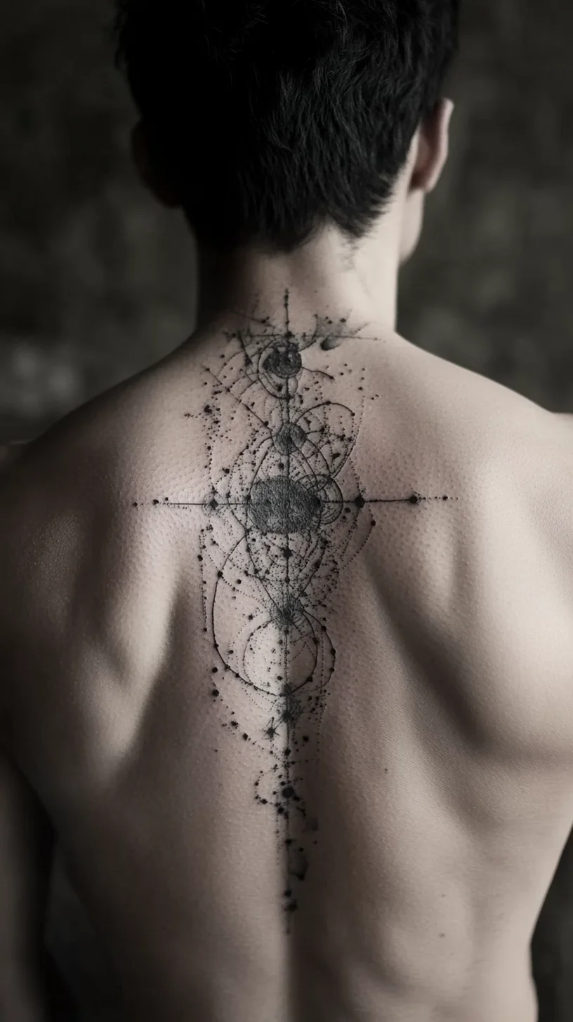 Embrace Artistry with Intricate Geometric Back Tattoos