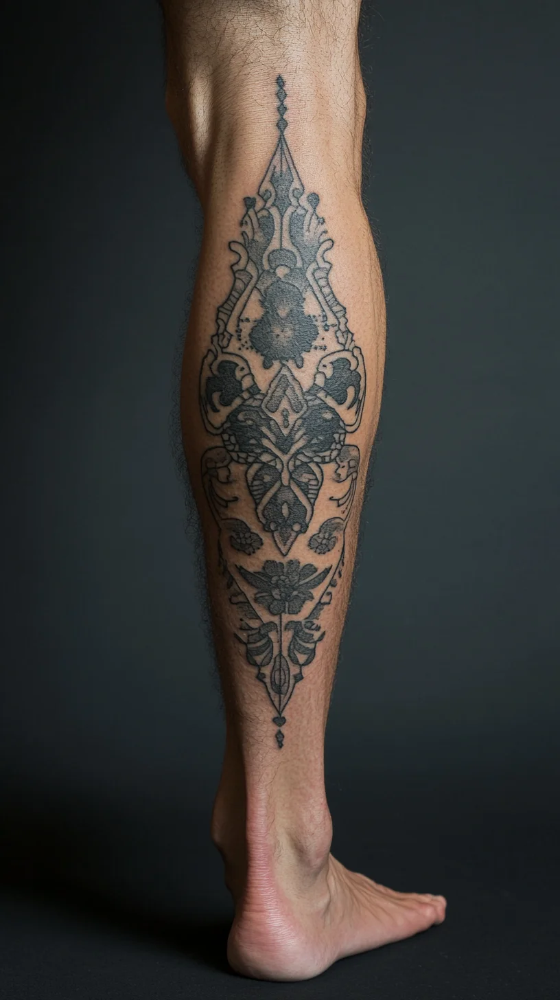 Embrace Elegance: Intricate Floral Tattoo Design for Stunning Leg Art