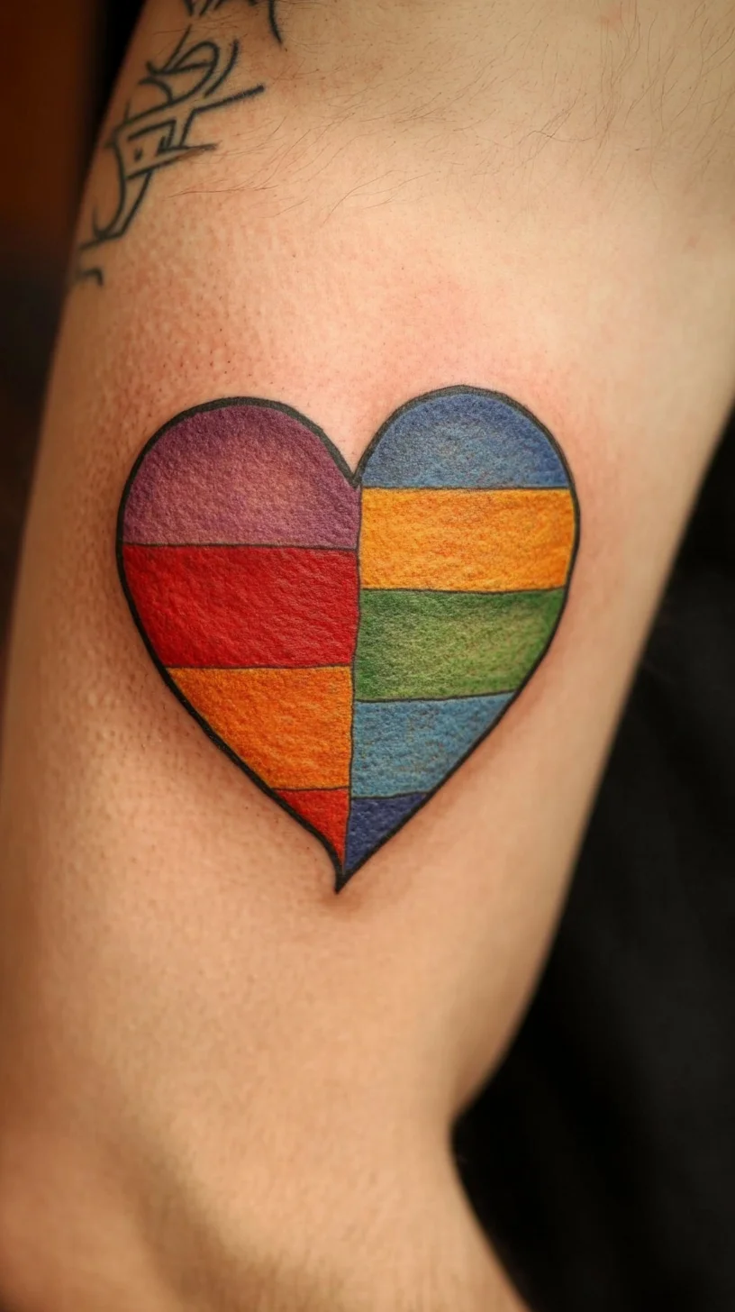 Embrace Love: Vibrant Heart Tattoo for Self-Expression