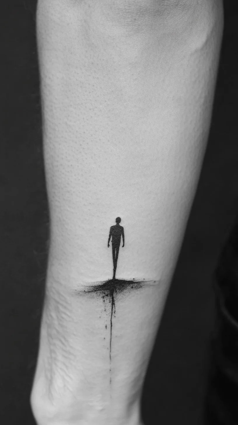 Embrace Minimalism: The Striking Silhouette Tattoo that Speaks Volumes