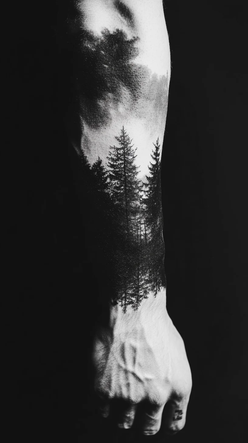 Embrace Nature: Stunning Black Forest Tattoo for a Bold Statement