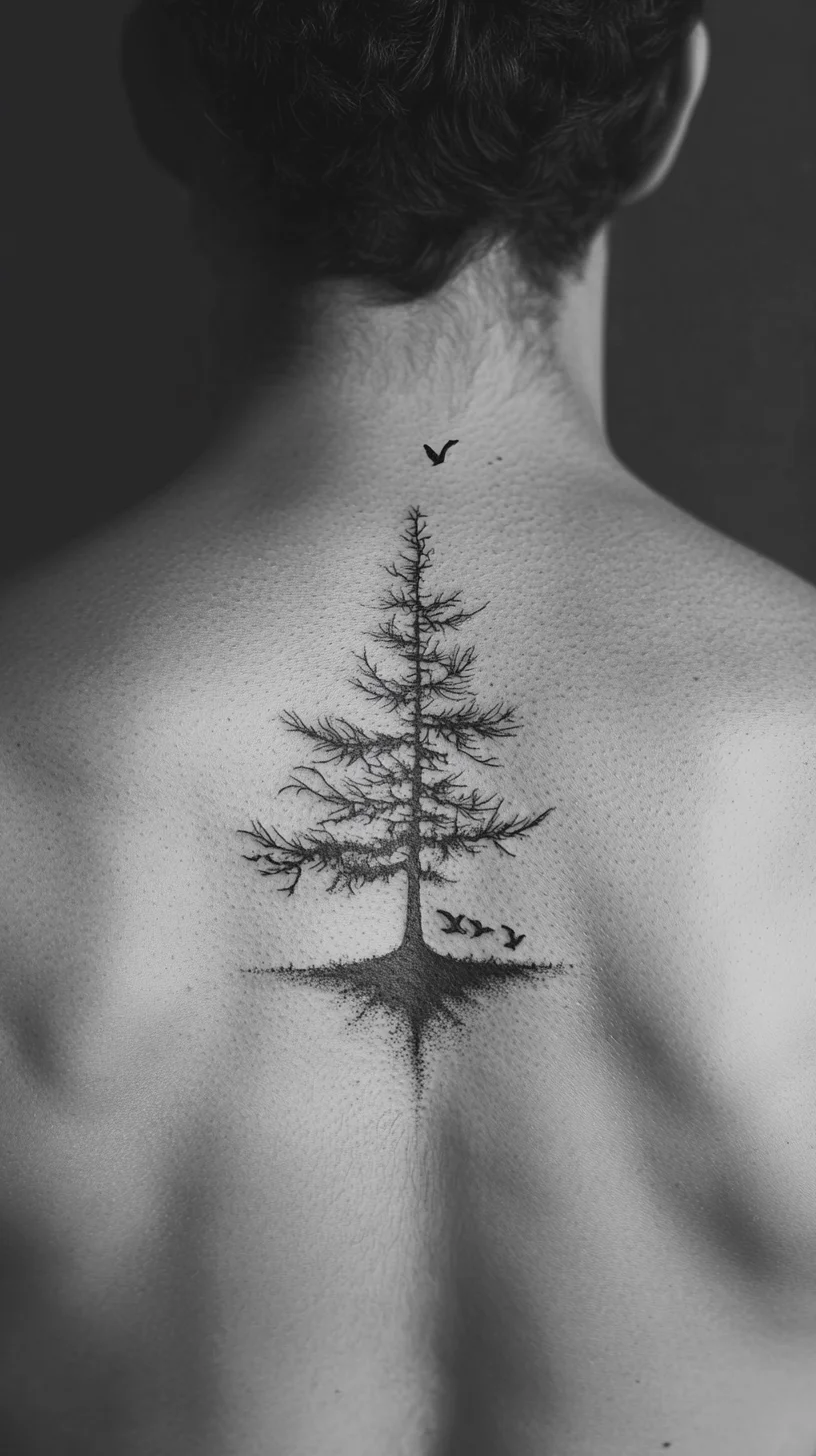 Embrace Nature: Stunning Tree and Bird Tattoo for Eco-Modern Aesthetics