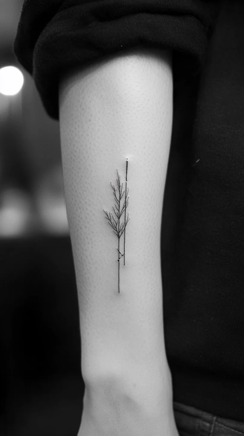 Embrace Nature: The Minimalist Botanical Tattoo That Speaks Volumes