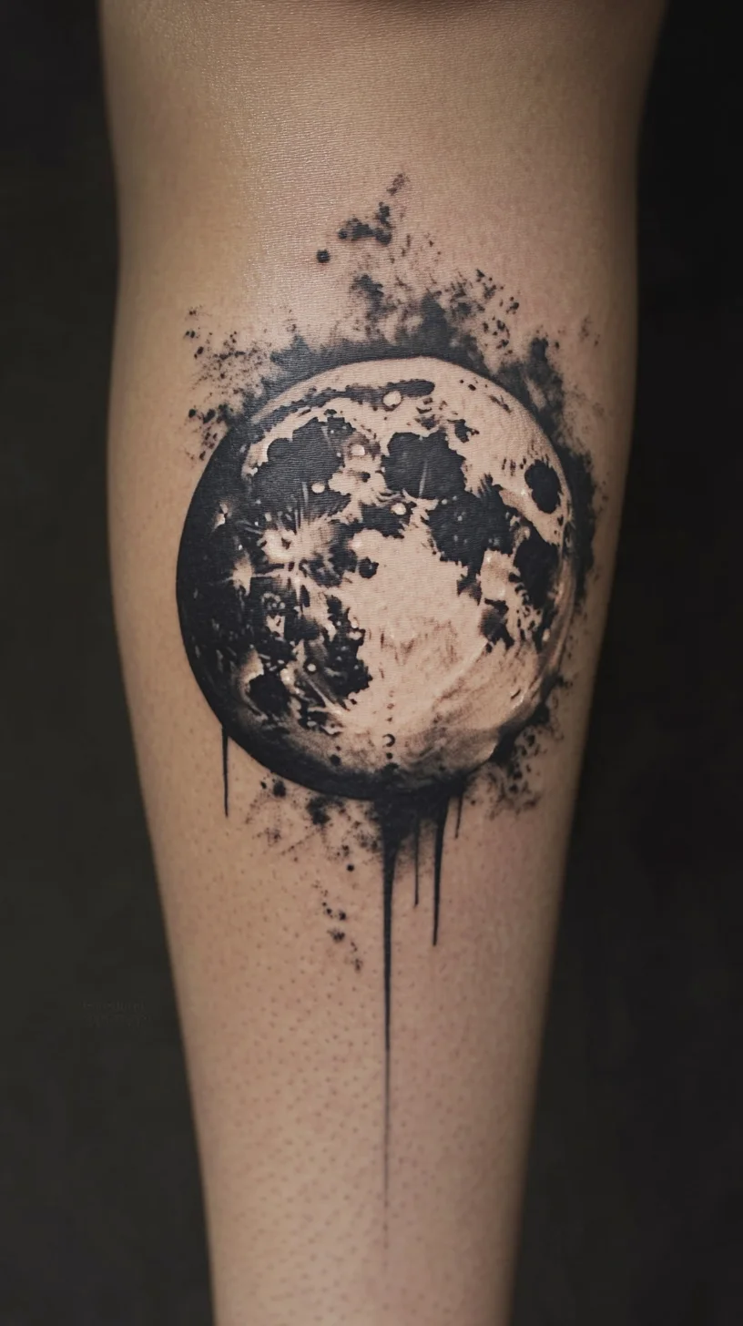 Embrace the Night: Get Enchanted by This Stunning Moon Tattoo Design