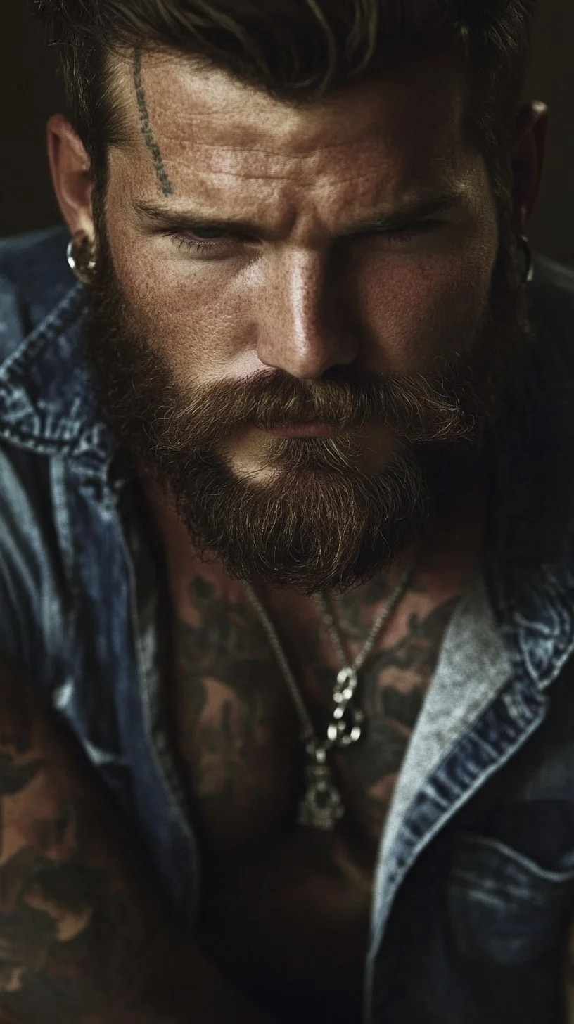 Embrace the Rugged Charm: The Ultimate Masculine Look with Beard and Tattoos