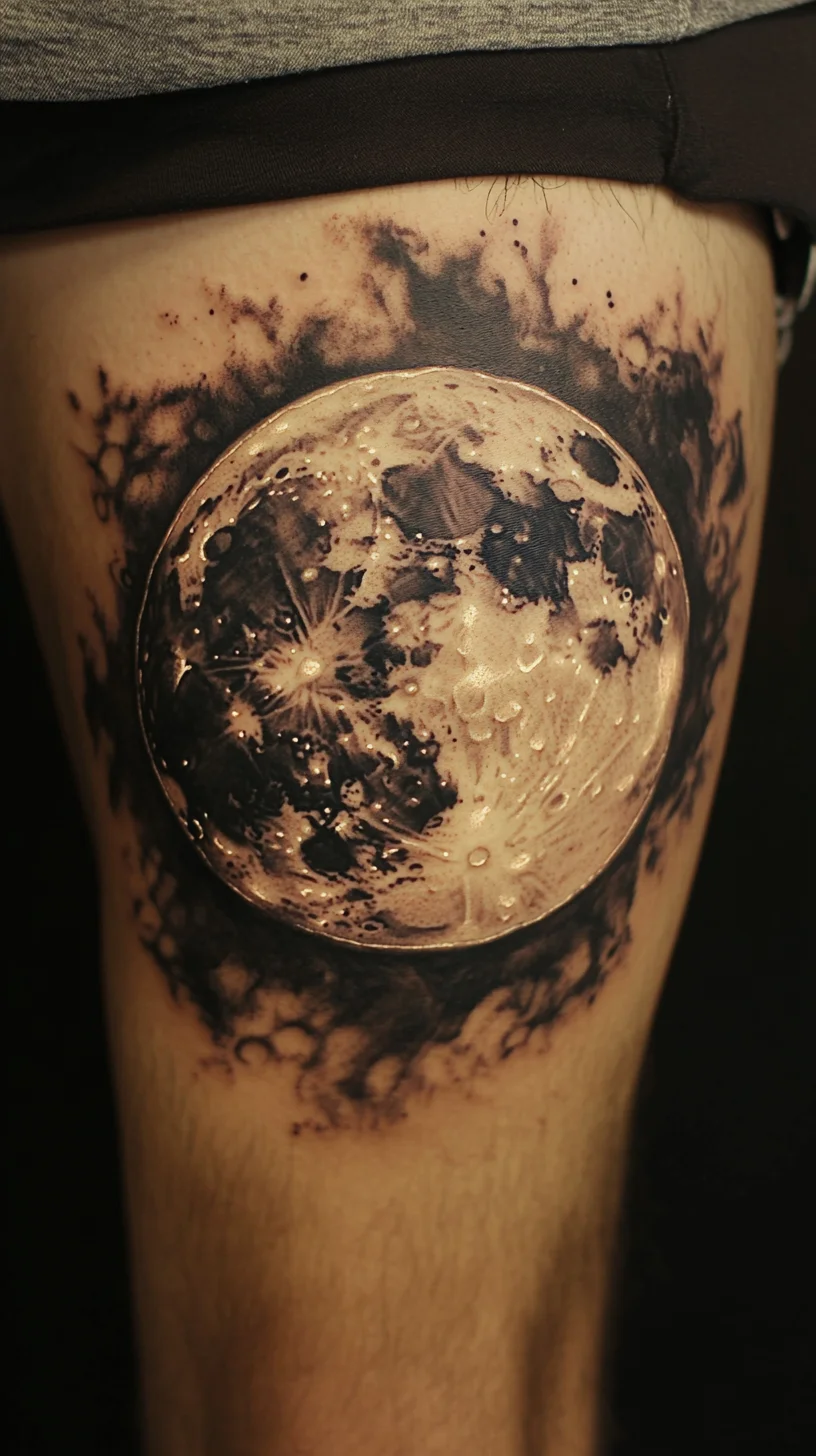 Enchanting Moonlit Tattoo: Embrace Celestial Beauty on Your Skin