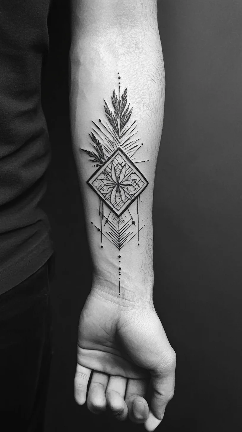 Geometric Floral Tattoo: A Modern Twist to Nature-Inspired Artistry