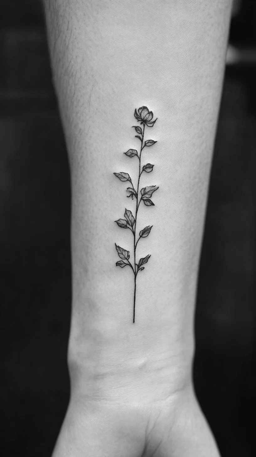 Graceful Floral Minimalism: A Timeless Tattoo Trend