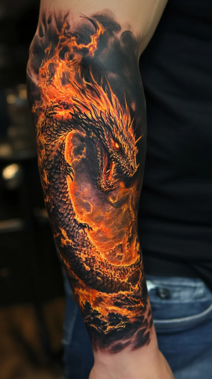 Ignite Your Skin: The Fiery Dragon Tattoo That Roars with Boldness