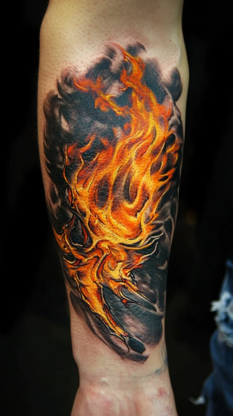 Ignite Your Spirit: Bold Phoenix Tattoo Design for Fearless Individuals