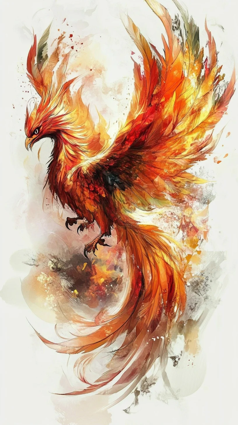 Ignite Your Spirit: The Fiery Phoenix Tattoo That Roars with Vitality