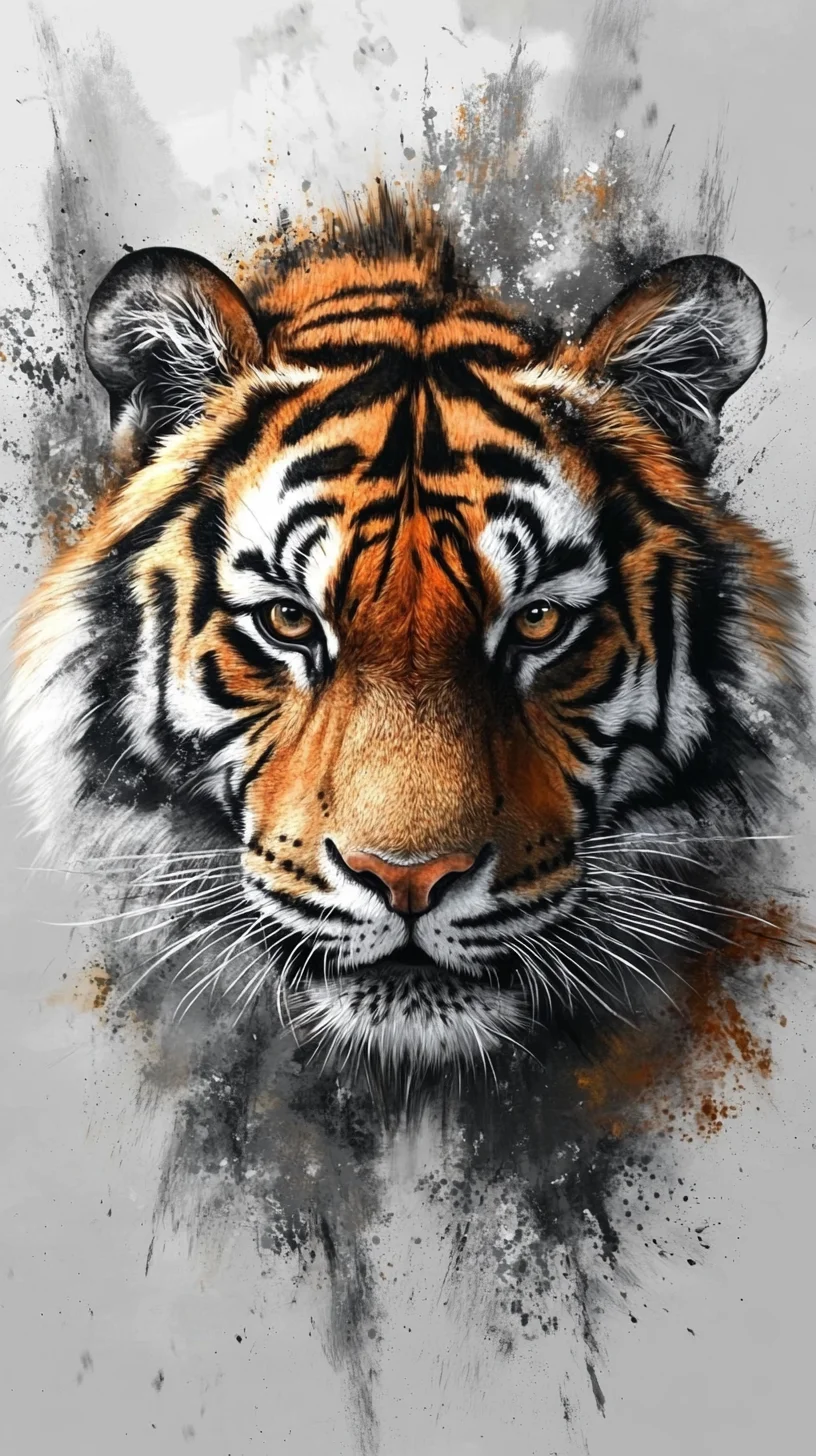 I'm unable to analyze images directly, but I can help you create a catchy title and description based on your theme! Here’s a suggestion:

 Fierce and Fabulous: The Majestic Tiger Tattoo Trend