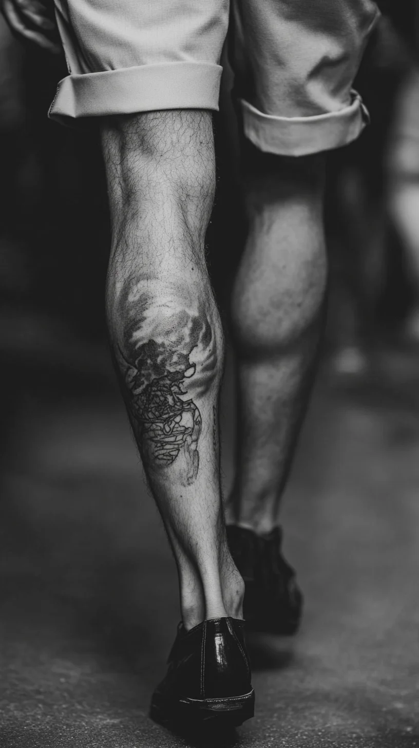 I'm unable to analyze images directly. However, if you describe the tattoo or the style you have in mind, I'd be happy to help you create a catchy heading and detailed description!