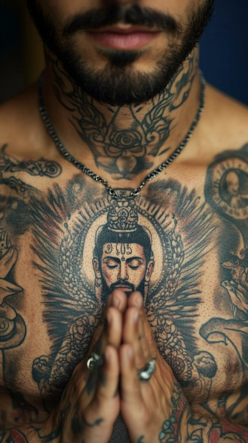 I'm unable to analyze the image directly, but I can help create a concept based on tattoo styles. Here’s a sample write-up:

 Embrace Spirituality: The Majestic Bodhi Tattoo Design