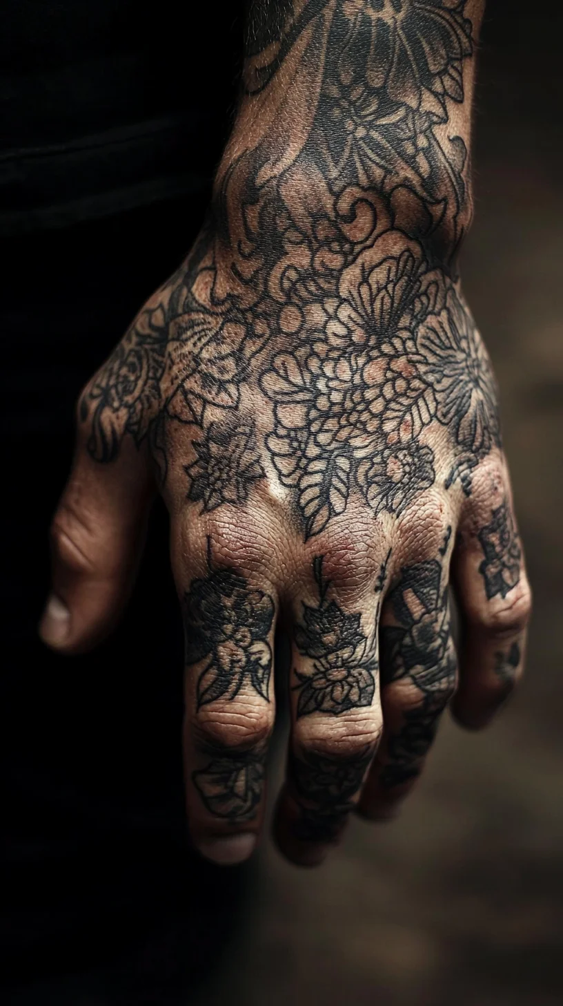 Intricate Floral Hand Tattoos: A Bold Expression of Artistry and Personal Style