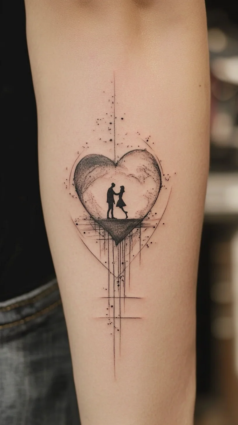 Love in Ink: A Heartfelt Minimalist Tattoo Design for Eternal Connections