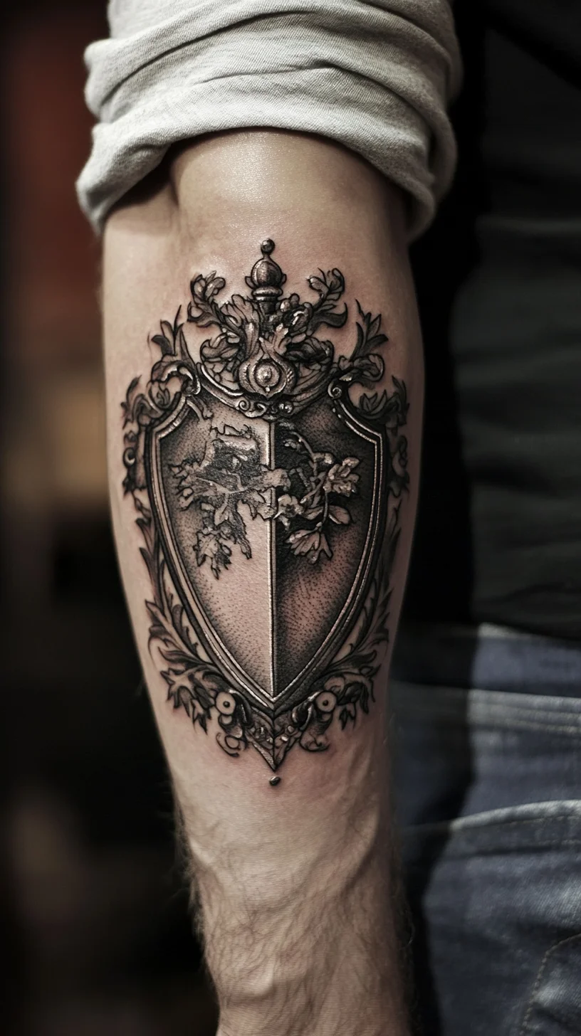 Majestic Shield Tattoo: A Bold Statement of Strength and Heritage