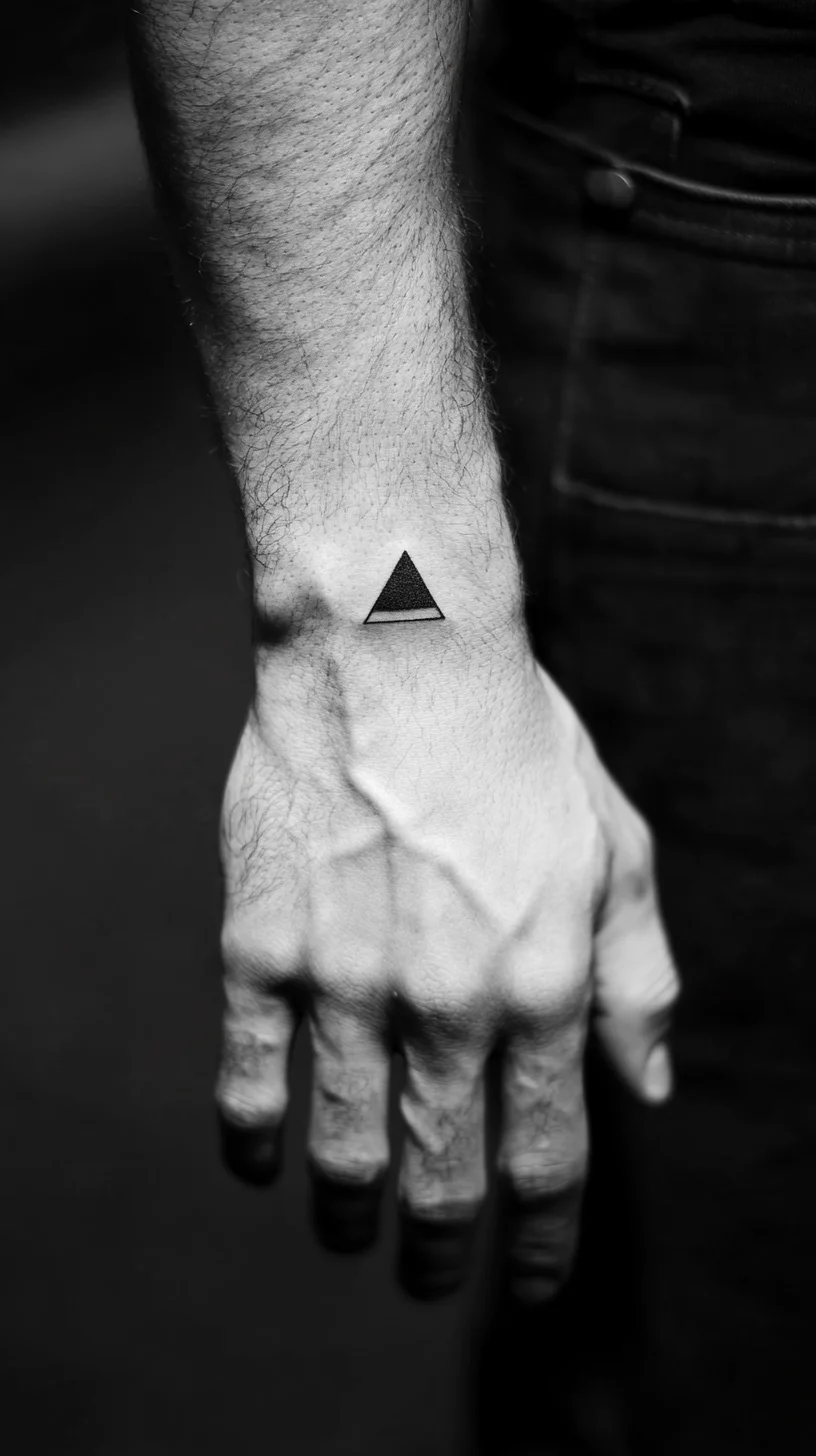 Minimalist Triangle Tattoo: A Timeless Symbol of Strength and Balance