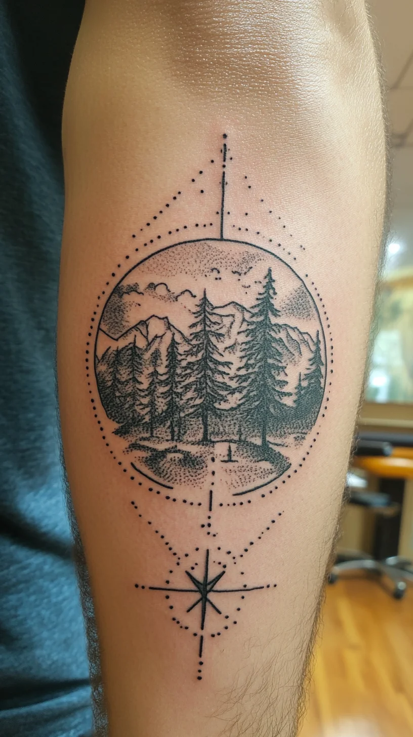 Nature-Inspired Compass Tattoo: Your Guide to Adventure and Style