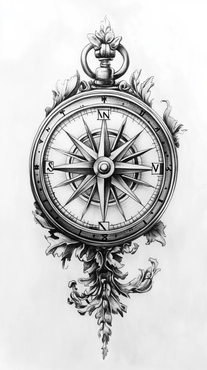 Navigate Life with a Stunning Compass Tattoo Design Inspired by Adventure