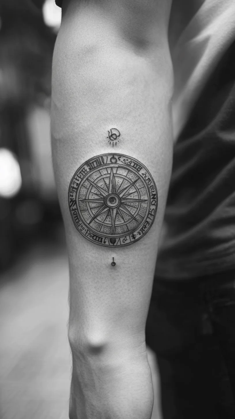 Navigate Your Journey with a Striking Compass Tattoo Design