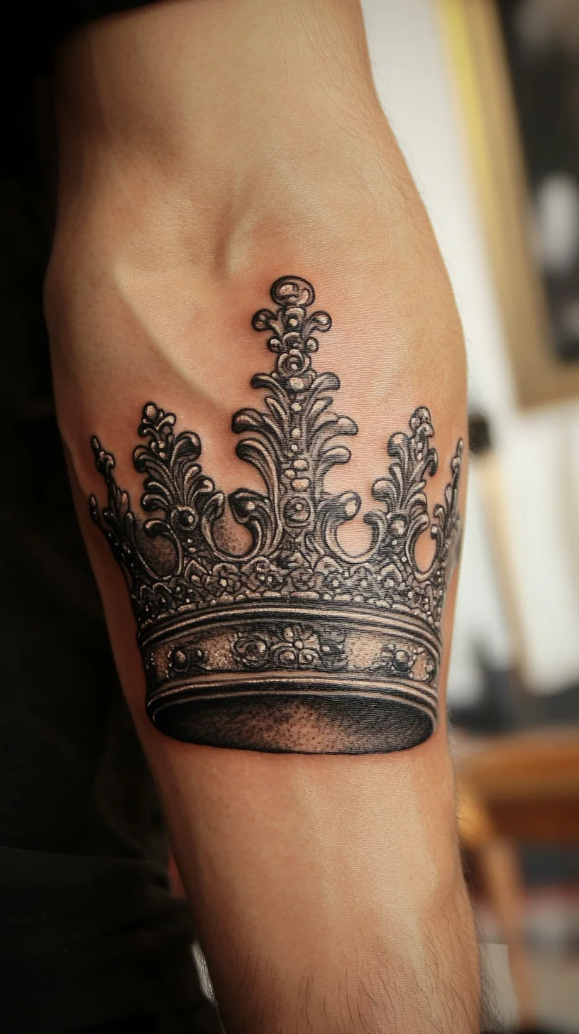 Regal Elegance: A Crown Tattoo for the Bold and Sophisticated