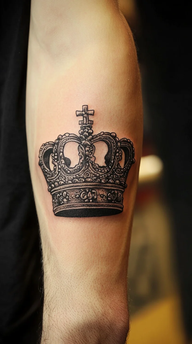 Regal Elegance: The Classic Crown Tattoo for the Bold and Stylish