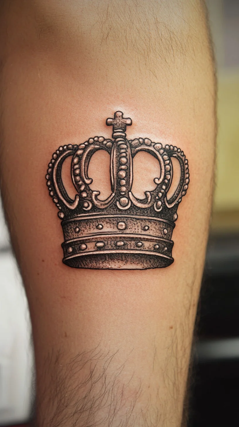 Regal Elegance: The Crown Tattoo That Exudes Power and Sophistication