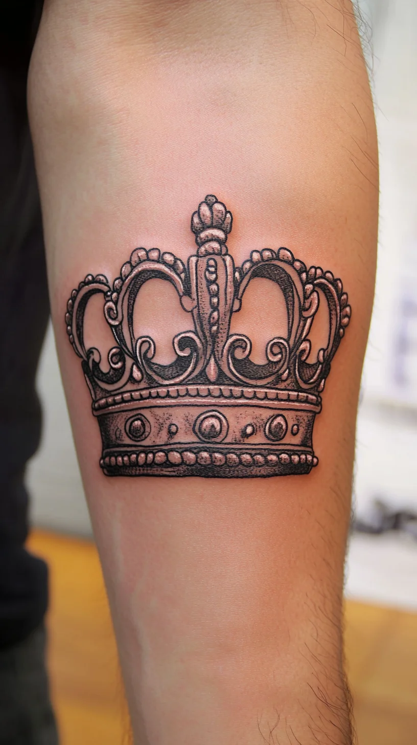 Regal Elegance: The Crown Tattoo that Exudes Royalty and Confidence