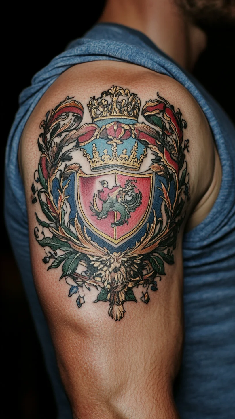 Regal Ink: The Timeless Charm of Crest Tattoos for a Bold Statement