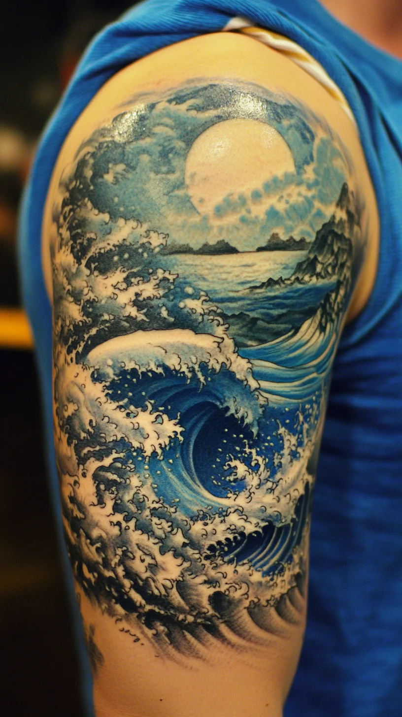 Ride the Waves: A Stunning Ocean-Inspired Tattoo for the Adventurous Spirit